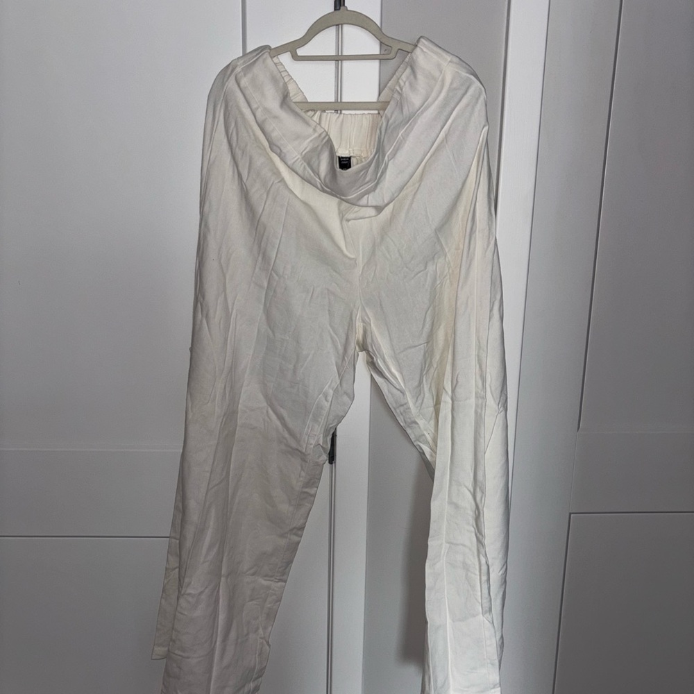 Elegant White Women's Linen Pants